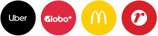 Uber, Globo+, McDonald's, Renner